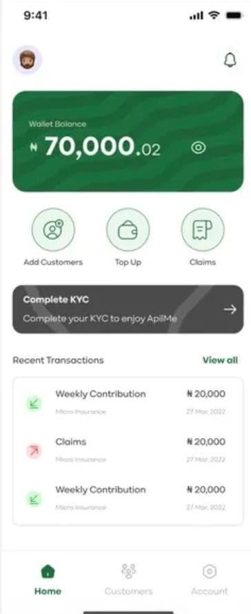 APil Me home screen